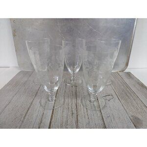 Alberta Glastonbury Lotus Cordial Glasses 4 7/8" Stemmed Set of 5